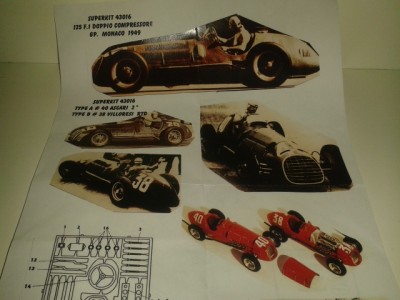 Super Kit Ferrari 125 Formula 1 Doppio Compressore Gp di Monaco 1949 ( 2 versioni - 2 versions ) - Metal Kit 1:43
